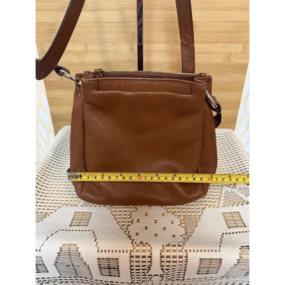 Cole Haan Crossbody Bag Women's Brown Pebble Leather Drawstring Bucket Bag - Picture 15 of 15